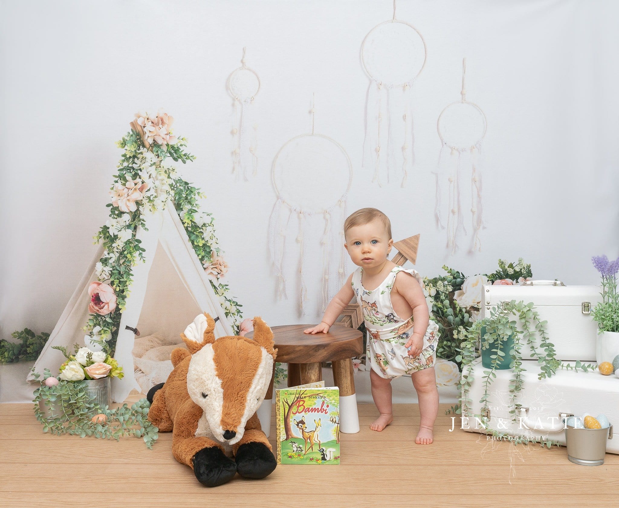 Kate Mother's Day Boho Teepee Spring Backdrop Designed by Megan Leigh Photography - Kate Backdrop