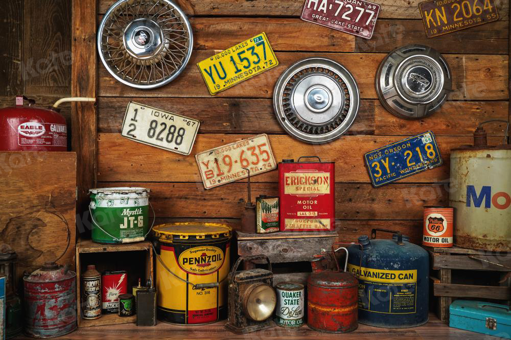 Kate Garage Boys Backdrop Designed by Arica Kirby - Kate Backdrop