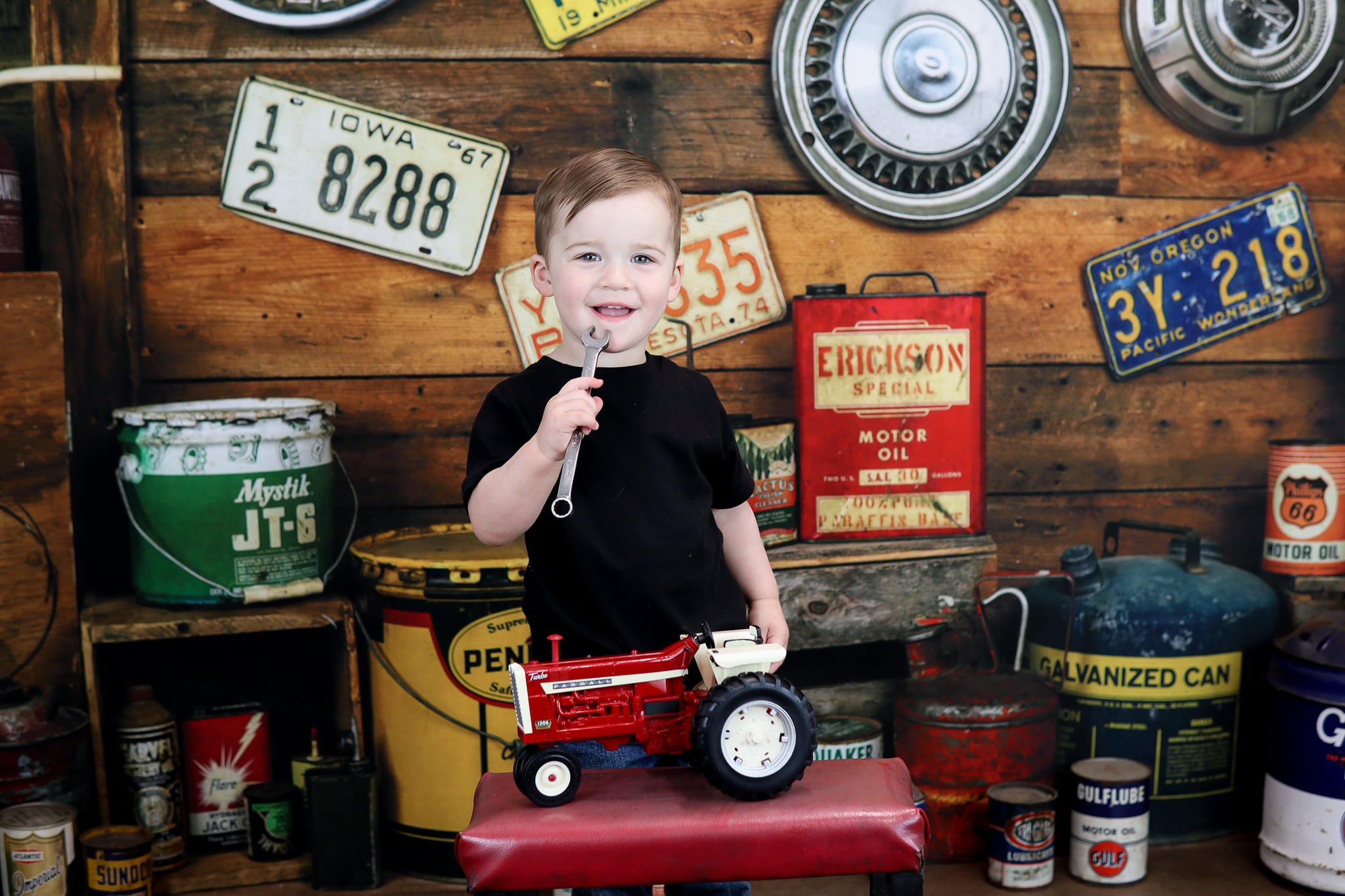 Kate Garage Boys Backdrop Designed by Arica Kirby - Kate Backdrop