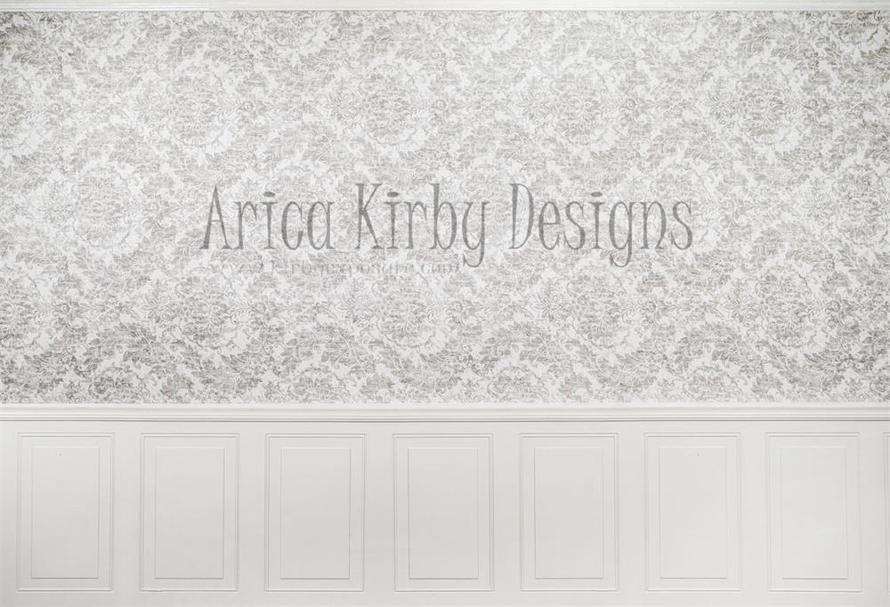 Kate White Brocade Wall Backdrop Designed by Arica Kirby