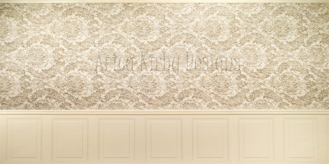 Kate Cream Brocade Wall Backdrop Designed by Arica Kirby