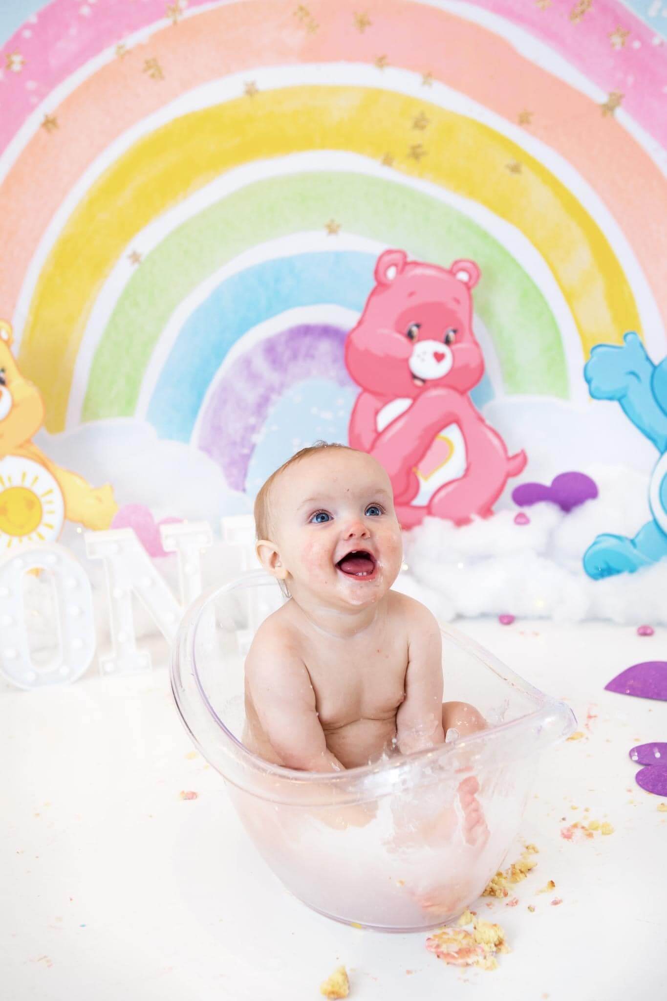 Kate Pastel Sparkle Rainbow Backdrop Designed by Mandy Ringe Photography - Kate Backdrop