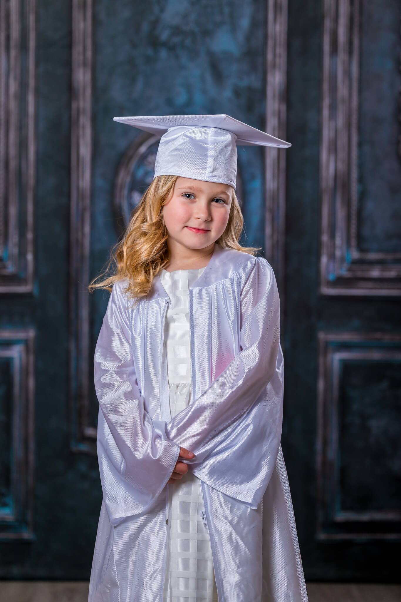 Kate Retro Deep Blue Wall Door Photography Backdrops Wedding - Kate Backdrop