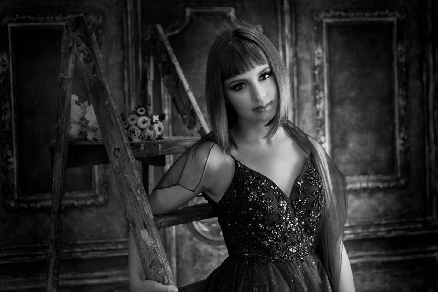 Kate Retro Deep Blue Wall Door Photography Backdrops Wedding - Kate Backdrop