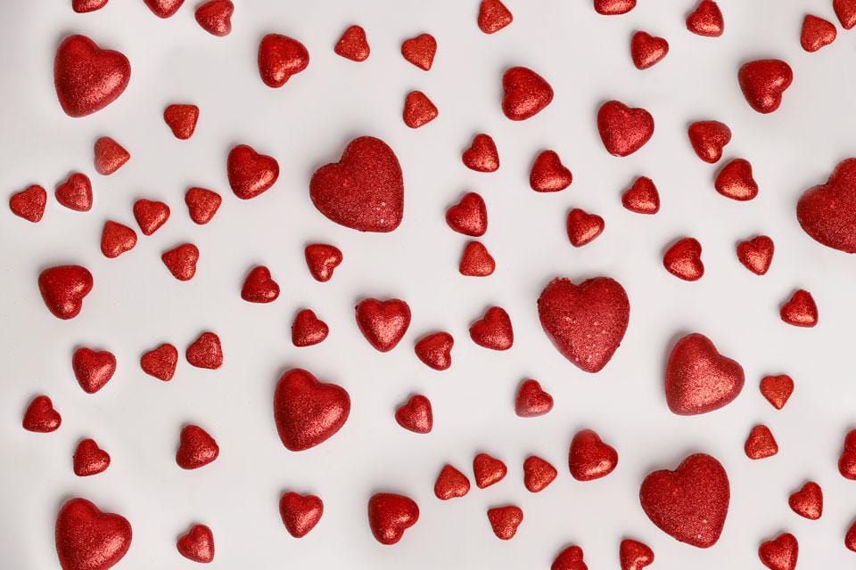 Kate Valentine's Day Red Hearts Backdrop Designed by Melissa King - Kate Backdrop