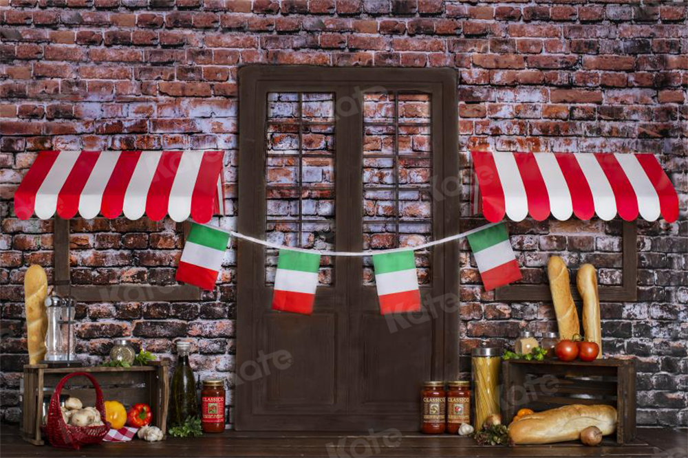 Kate Spaghetti Smash/Cake Smash Brick Kitchen Bread Backdrop Designed By Rose Abbas - Kate Backdrop