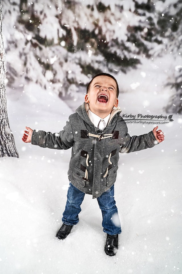 Kate Winter Forest Snow Backdrop Designed by Arica Kirby - Kate Backdrop