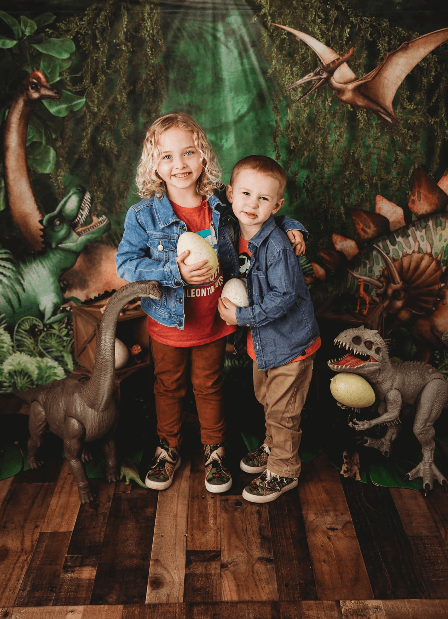 Kate Summer Jungle Adventure Dinosaurs Backdrop Designed by Mandy Ringe Photography - Kate Backdrop