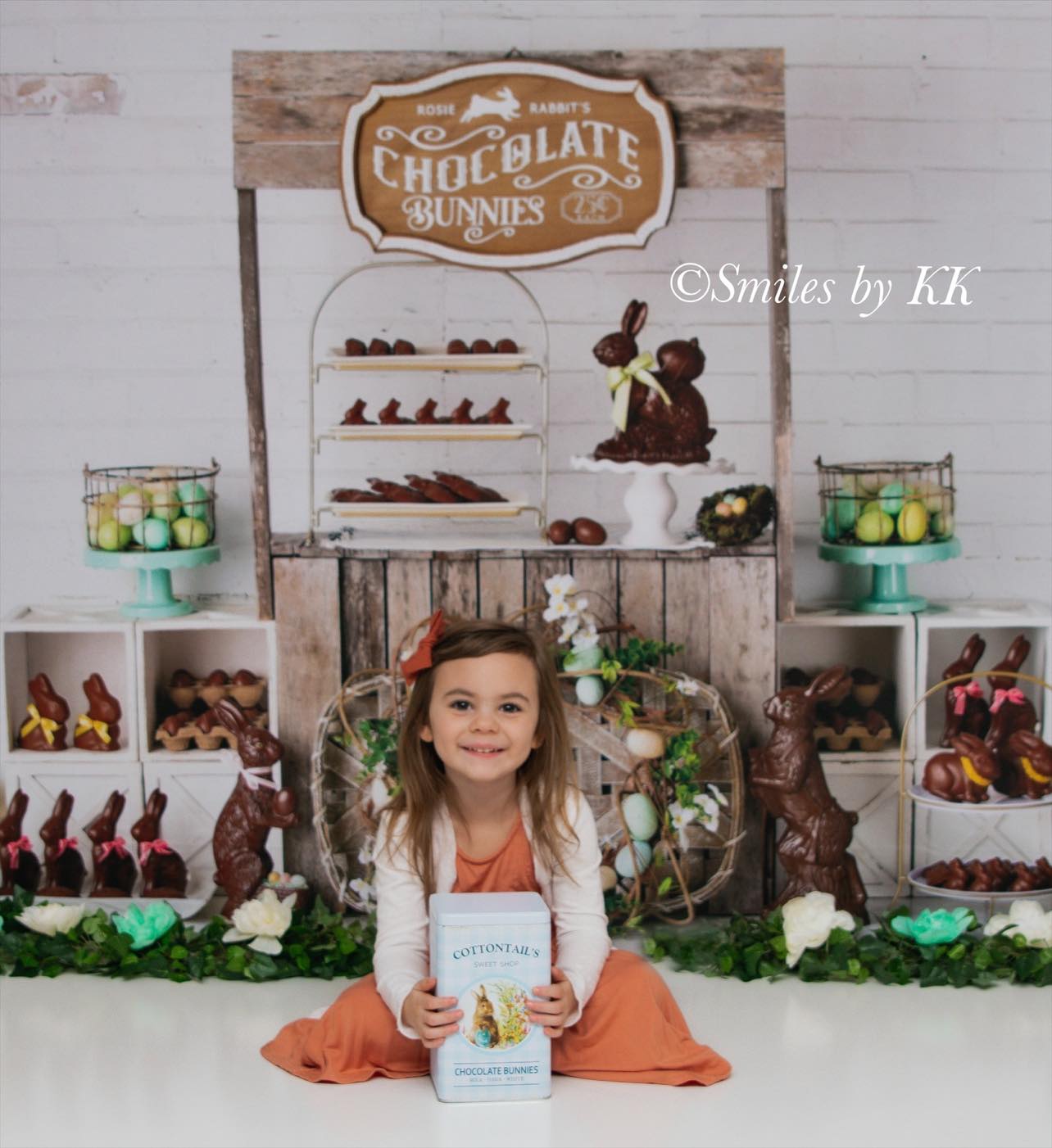 Kate Easter Chocolate Bunnies Backdrop Designed by Mandy Ringe Photography - Kate Backdrop