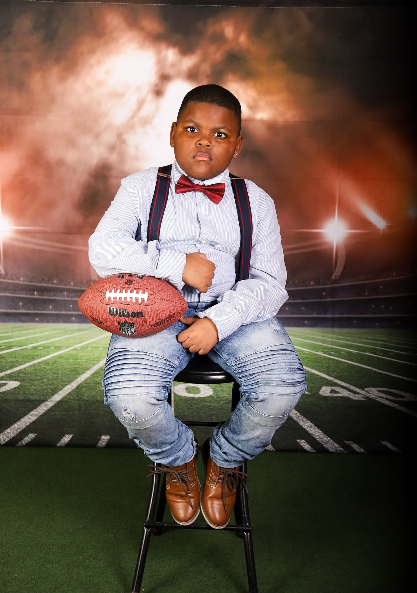 Campo da calcio luci sportive sfondo per fotografia