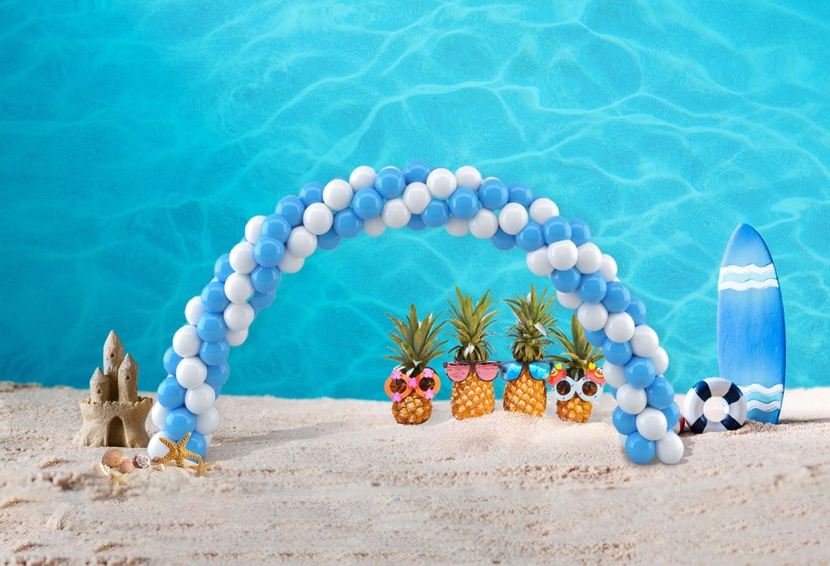 Kate Under the Sea Balloons Cake Smash Summer Backdrop for Photography - Kate Backdrop