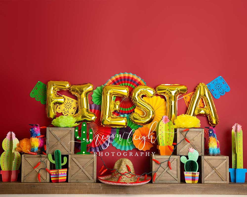 Kate Fiesta Time Cake Smash Summer Backdrop Designed by Megan Leigh Photography - Kate Backdrop