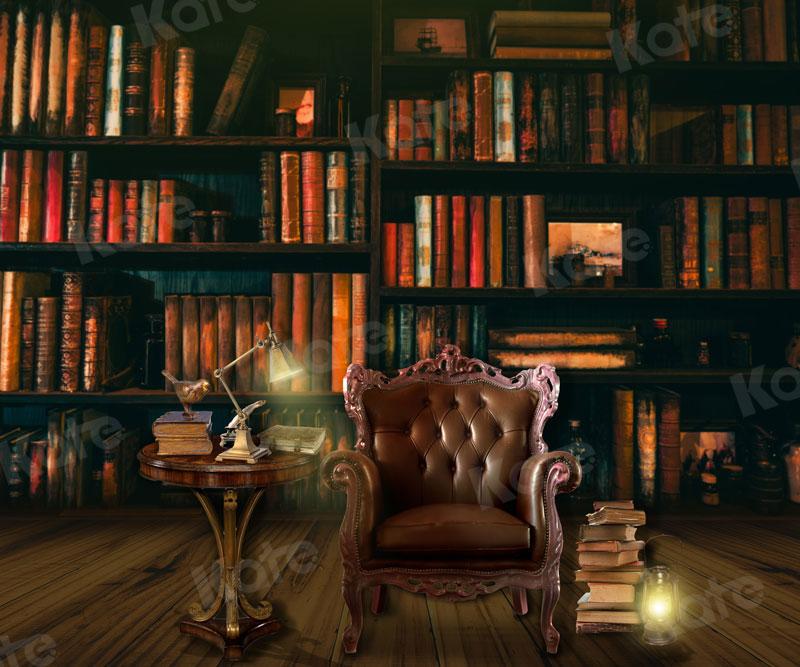 Retro Oud Boekwinkel Achtergrond voor Fotografie