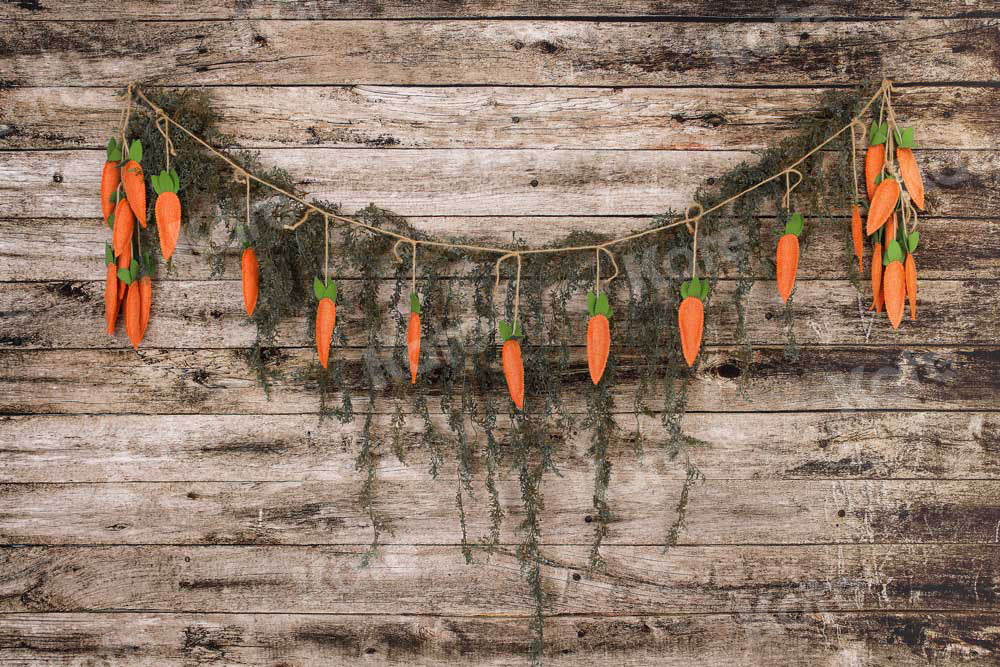 Kate Wood Vine With Carrot Retro Backdrop for Photography - Kate Backdrop