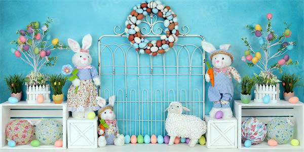 Kate Cake Smash Easter Colorful Eggs Backdrop for Photography