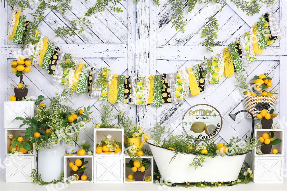 Kate Bee Summer Honey Cake Smash Backdrop for Photograph - Kate Backdrop