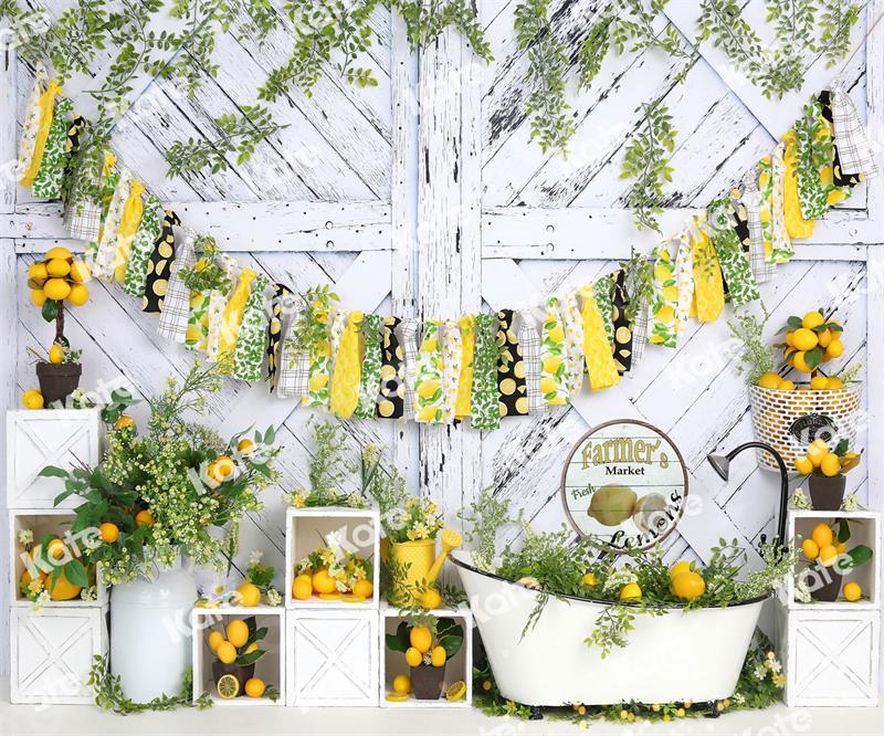 Kate Bee Summer Honey Cake Smash Backdrop for Photograph - Kate Backdrop
