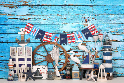 Kate Sail Cake Smash Wood Flag Backdrop for Photograph - Kate Backdrop
