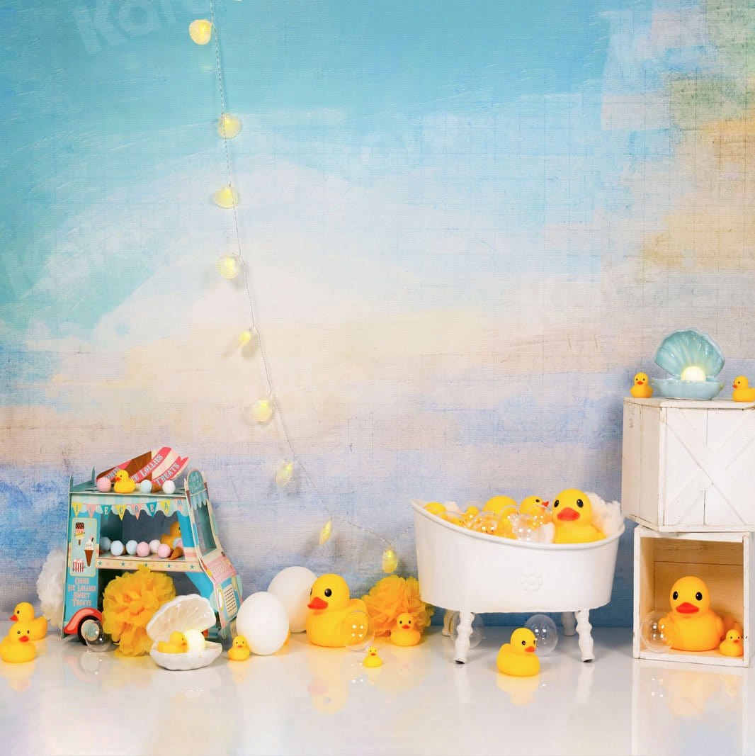 Kate Toy Duck Baby Shower Cake Smash Birthday Backdrop for Photography