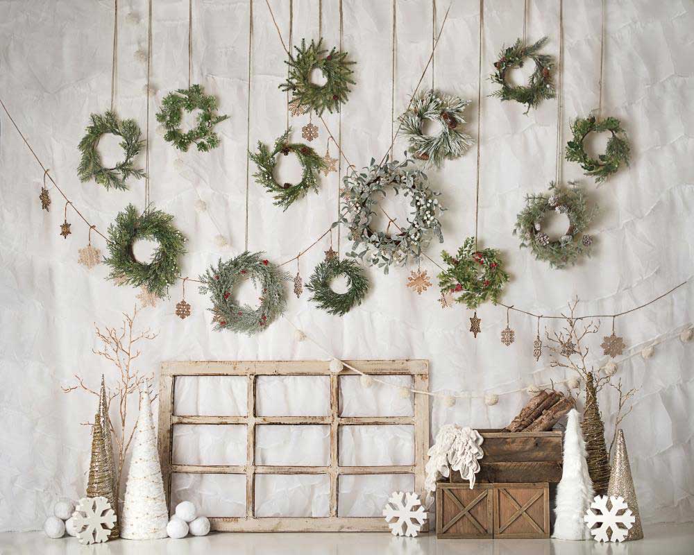 Kate Christmas Rustic Winter Backdrop Designed by Mandy Ringe Photography - Kate Backdrop