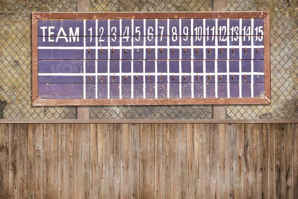 Kate Baseball Competition Sports Wood Backdrop for Photography - Kate Backdrop