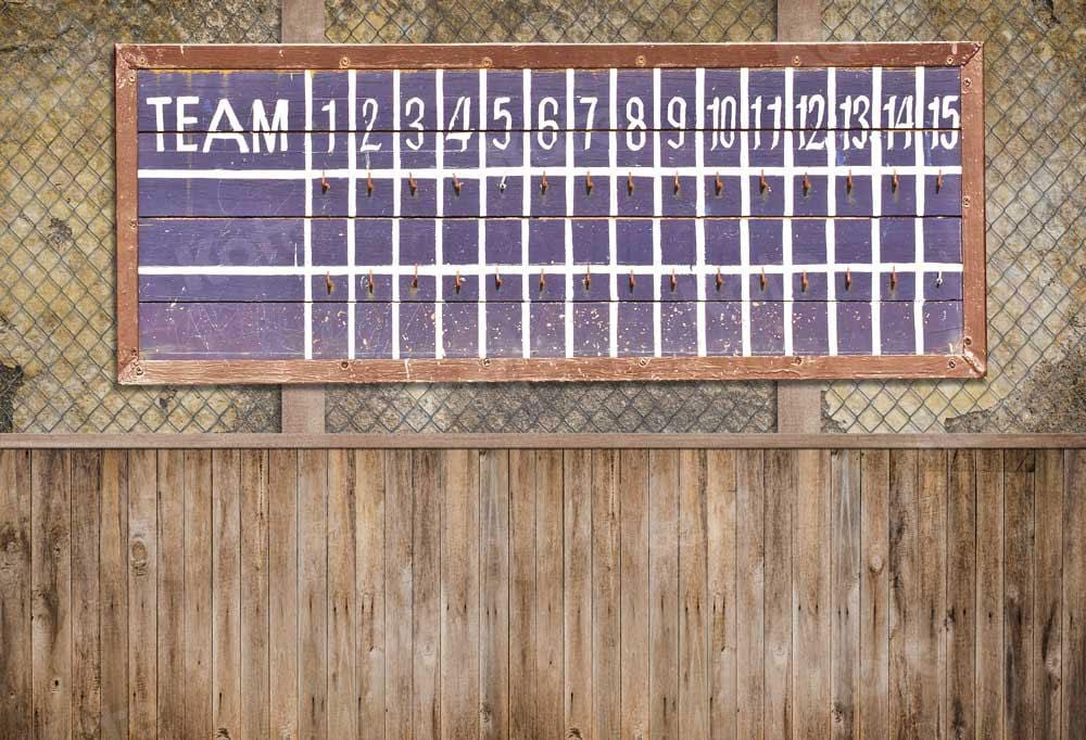 Kate Baseball Competition Sports Wood Backdrop for Photography - Kate Backdrop