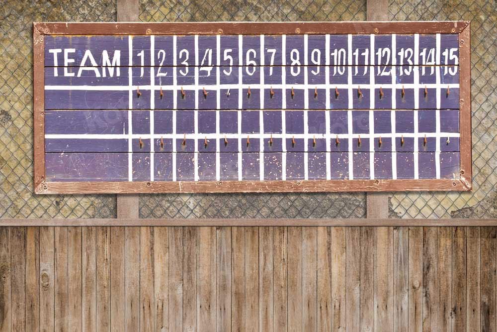 Kate Baseball Competition Sports Wood Backdrop for Photography - Kate Backdrop