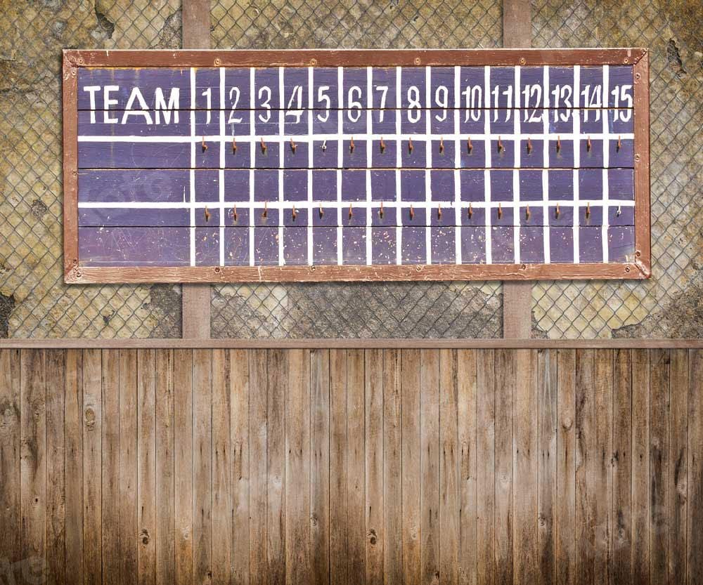 Kate Baseball Competition Sports Wood Backdrop for Photography - Kate Backdrop