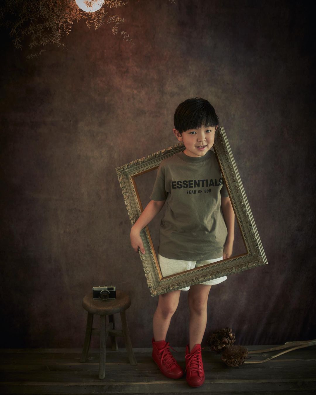 Kate Dark Brown Abstract Texture/Silver Gray Texture Collapsible Backdrop Photography 5X6.5ft(1.5x2m) - Kate Backdrop