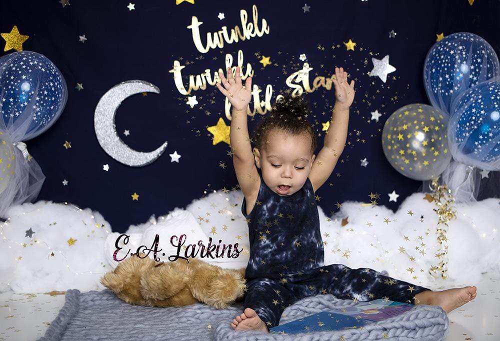 Katebackdrop鎷㈡綖Kate Twinkle Stars with Balloons Backdrop for Photography Designed By Erin Larkins