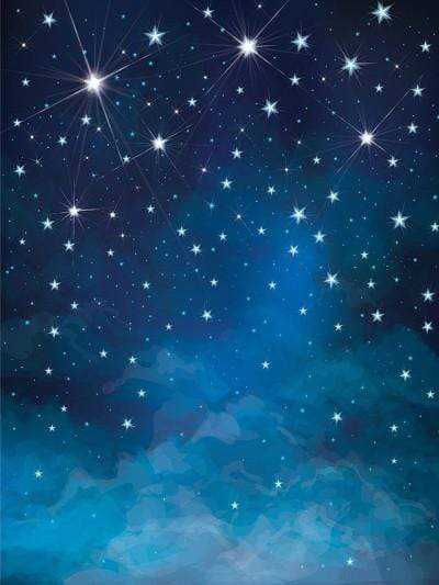 Kate Children Night Blue Sky Light Stars Backdrop - Katebackdrop