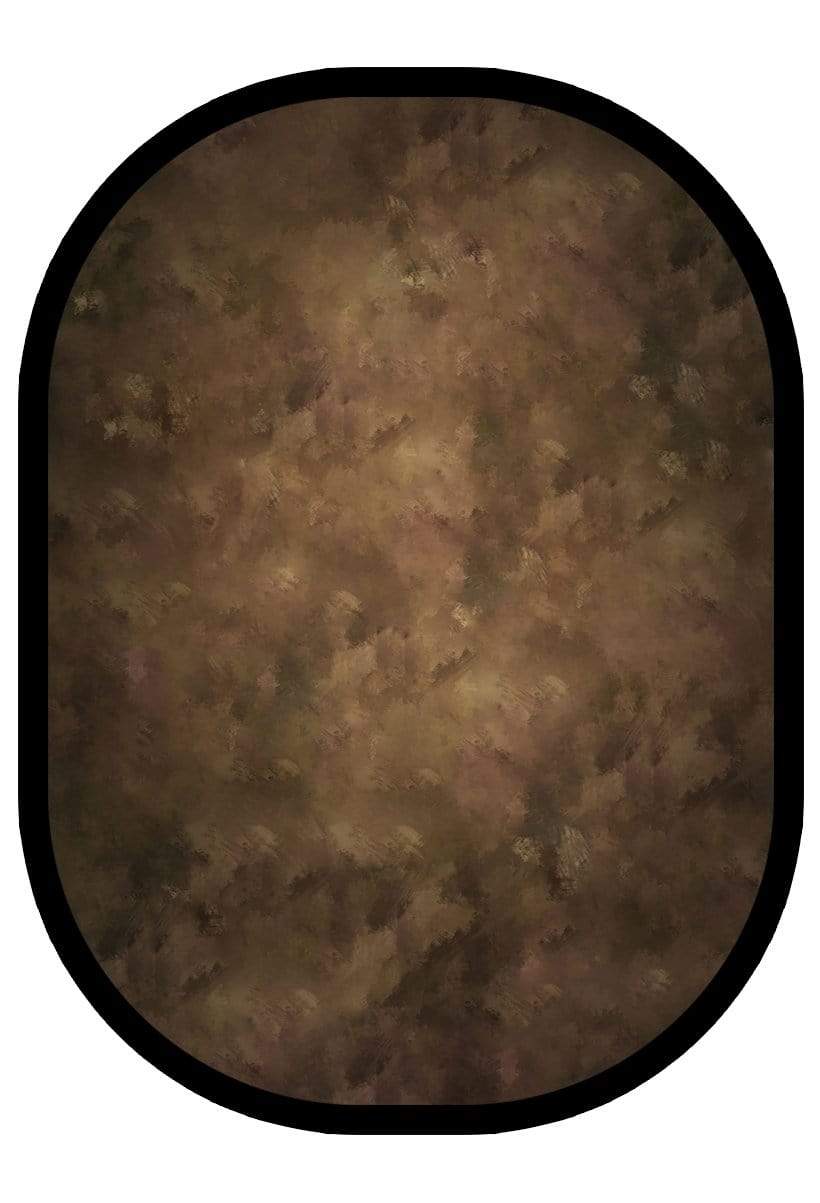 Katebackdrop拢潞Kate Brown Oil Painting/Blue Texture Collapsible Backdrop Photography 5X6.5ft(1.5x2m)