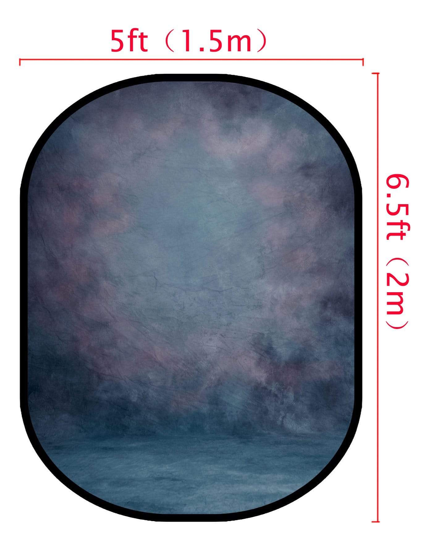 Katebackdrop拢潞Kate Blue Purple Gradient Abstract Texture/ Dark Blue Green mixed Brown Red Collapsible Backdrop Photography 5X6.5ft(1.5x2m)