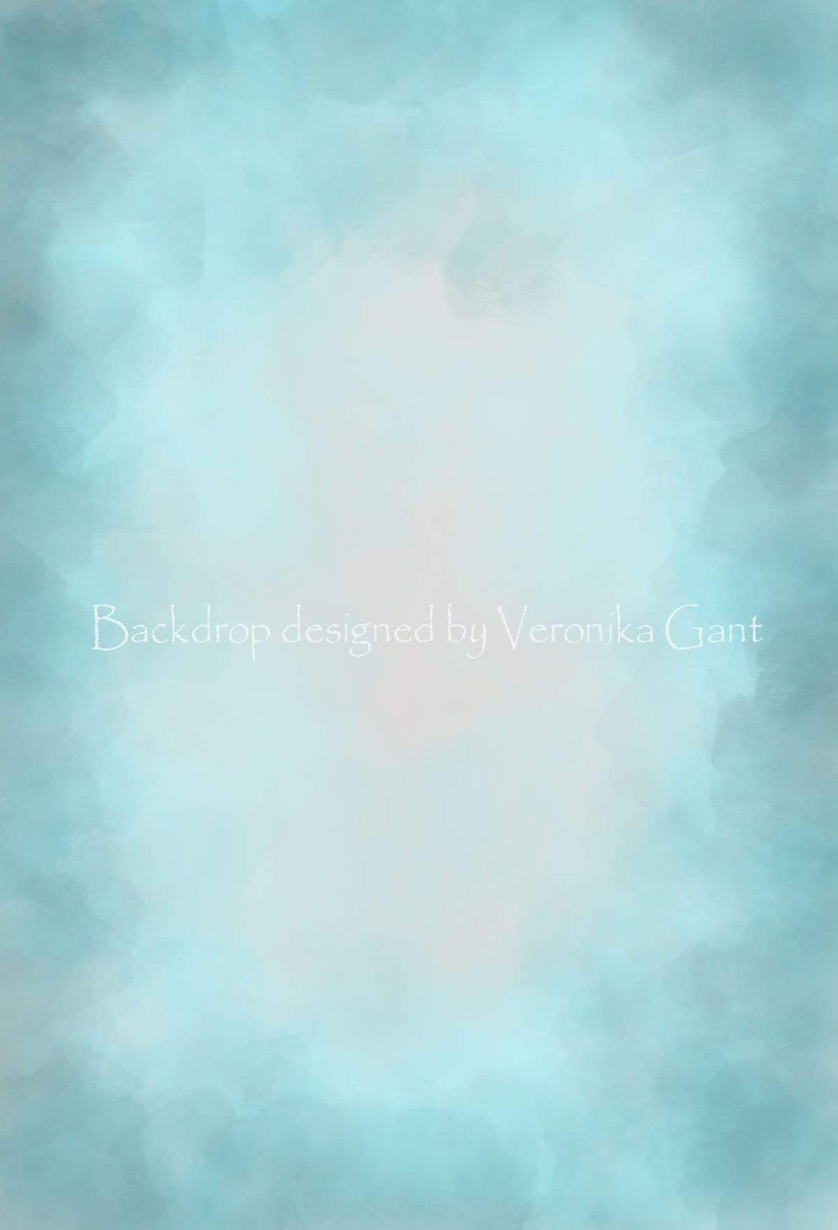 Katebackdrop閿涙縜te Fine Art Watercolor Blend Blue Backdrop for Photography Designed by Veronika Gant