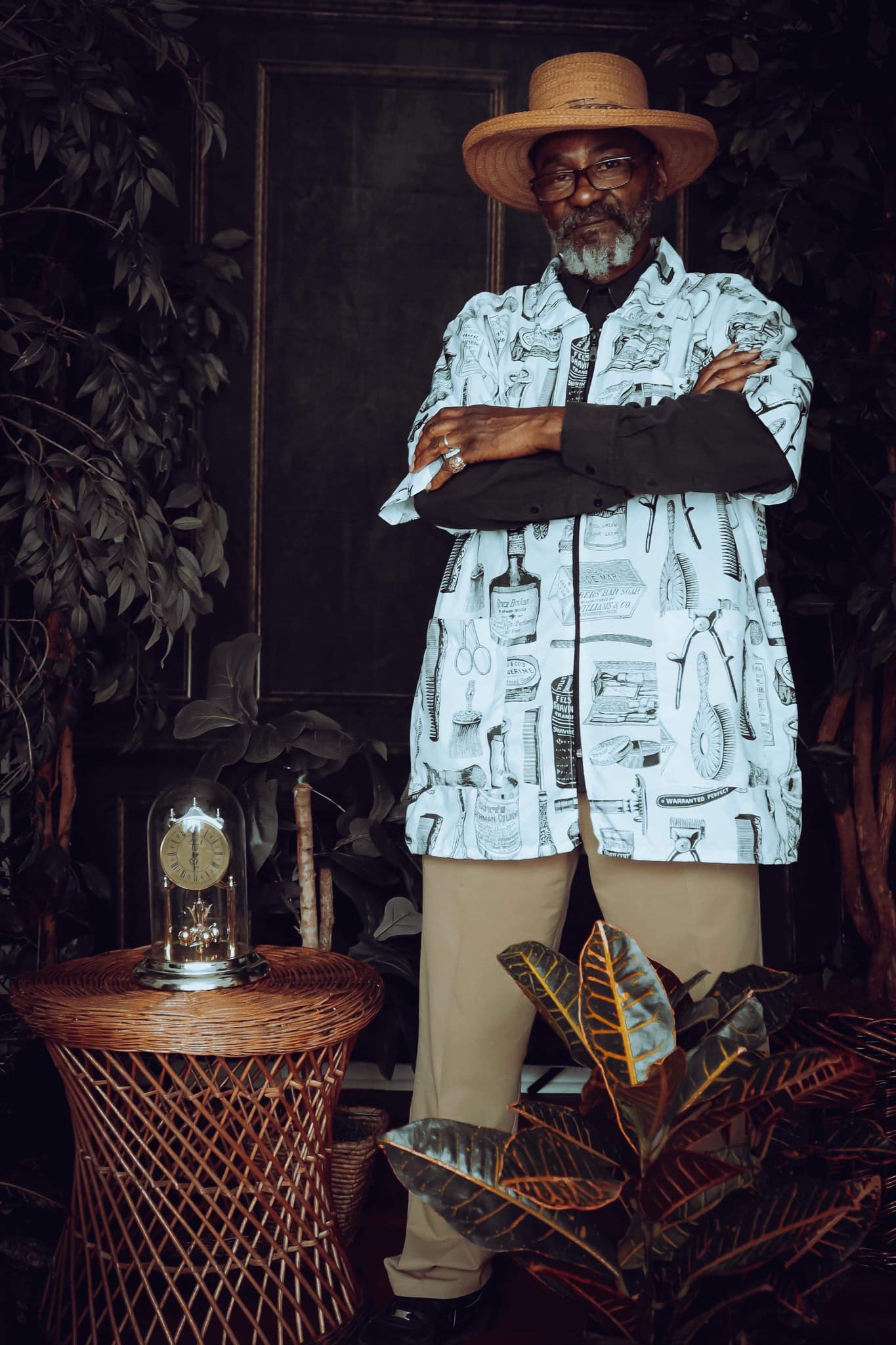 Kate Elegant Retro Dark Green Wall door Backdrop - Kate Backdrop