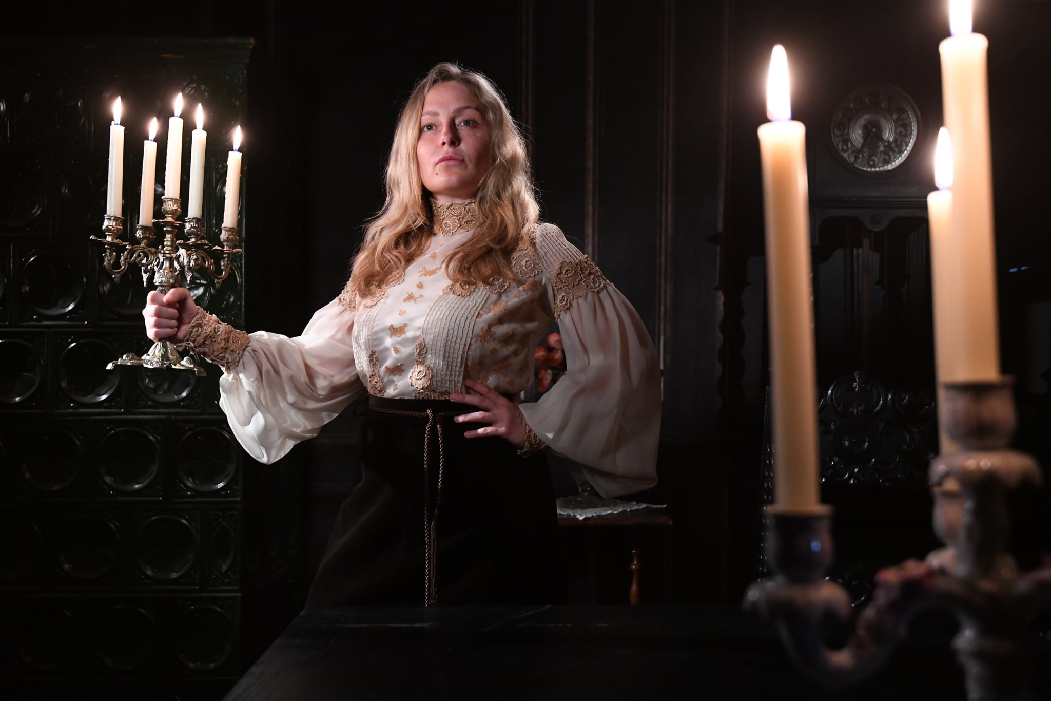 Kate Elegant Retro Dark Green Wall door Backdrop - Kate Backdrop