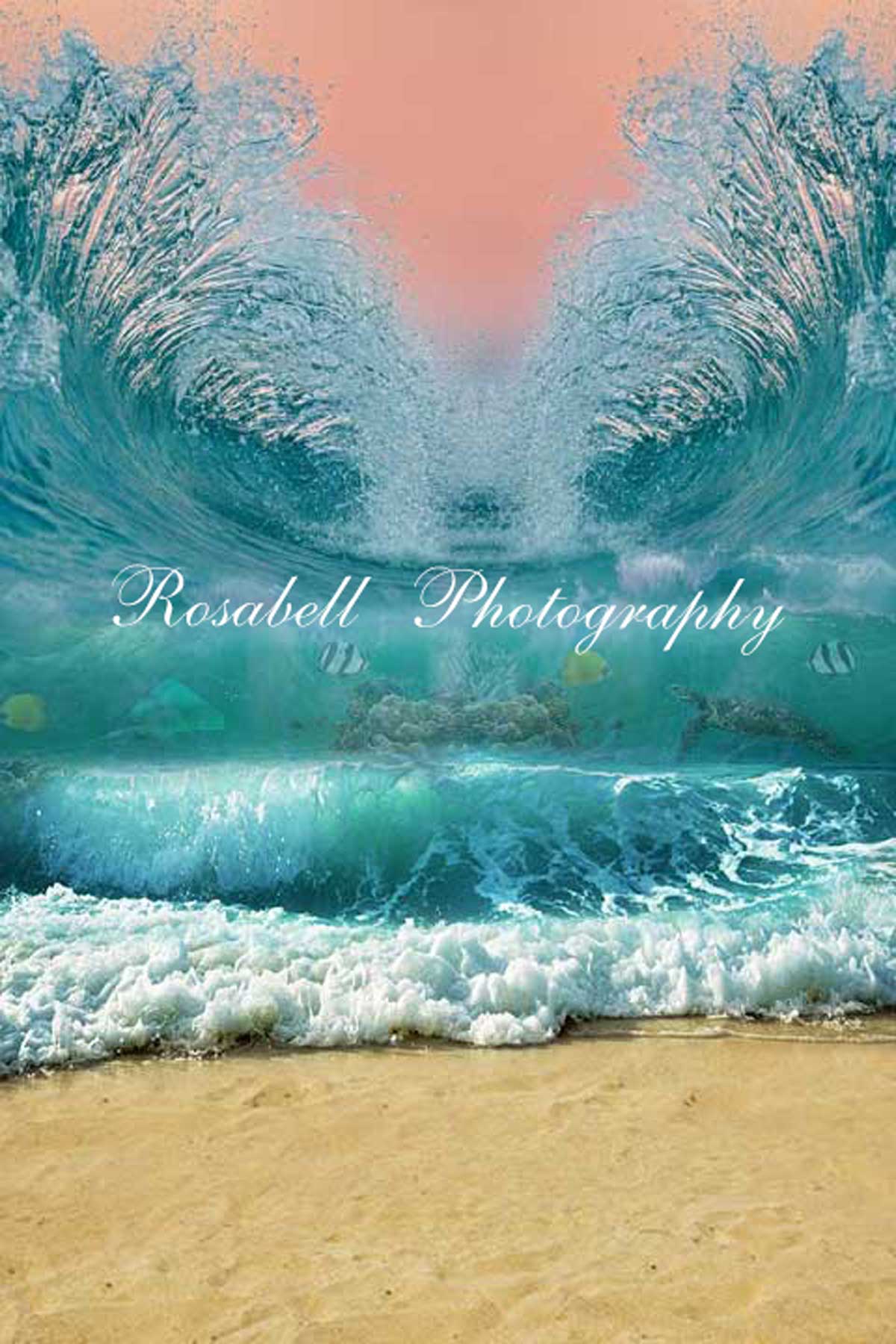 Kate Summer Beach Waves Backdrop Designed by Rosabell Photography - Kate Backdrop