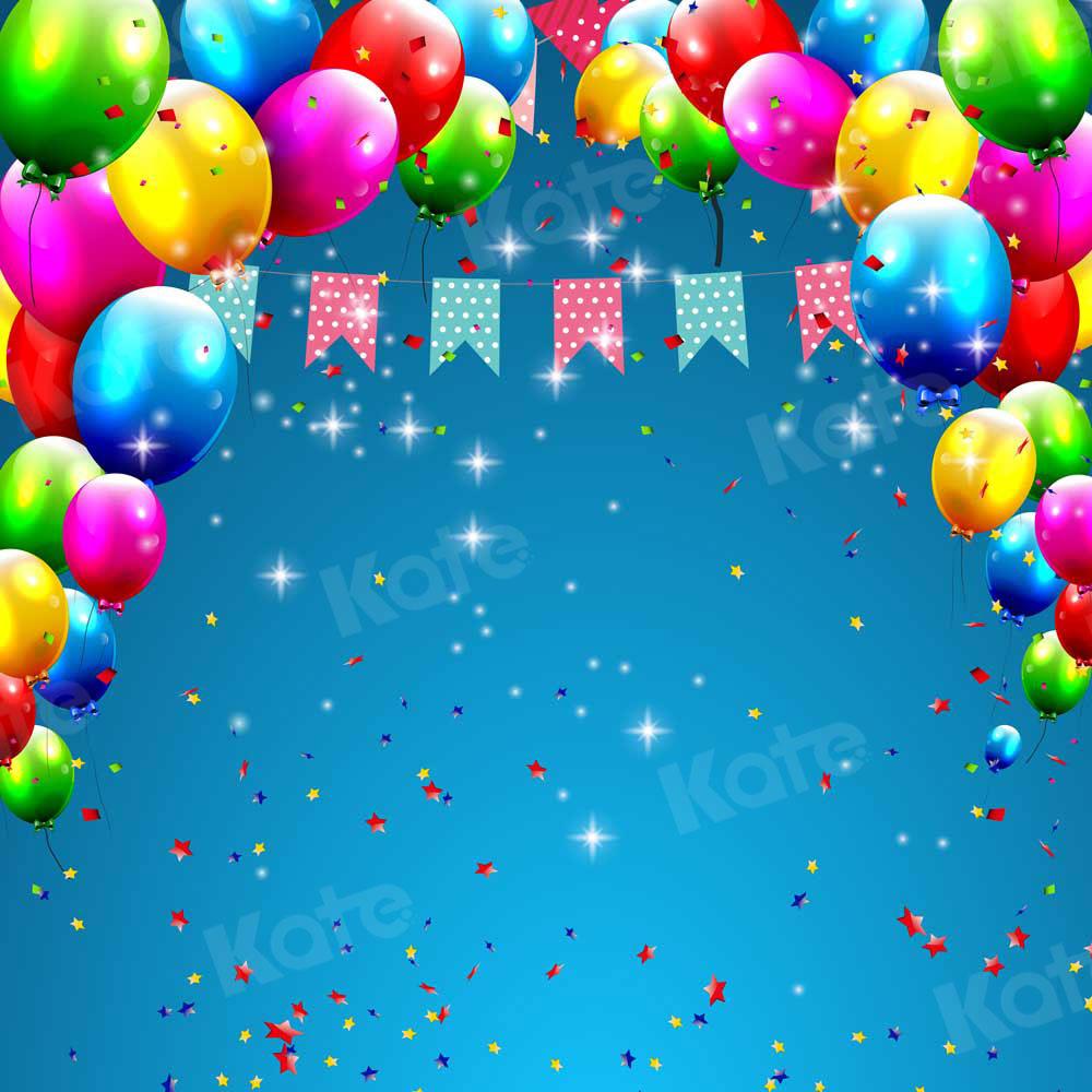 Kate Birthday Cake Smash Star Balloon Backdrop for Photography - Kate Backdrop