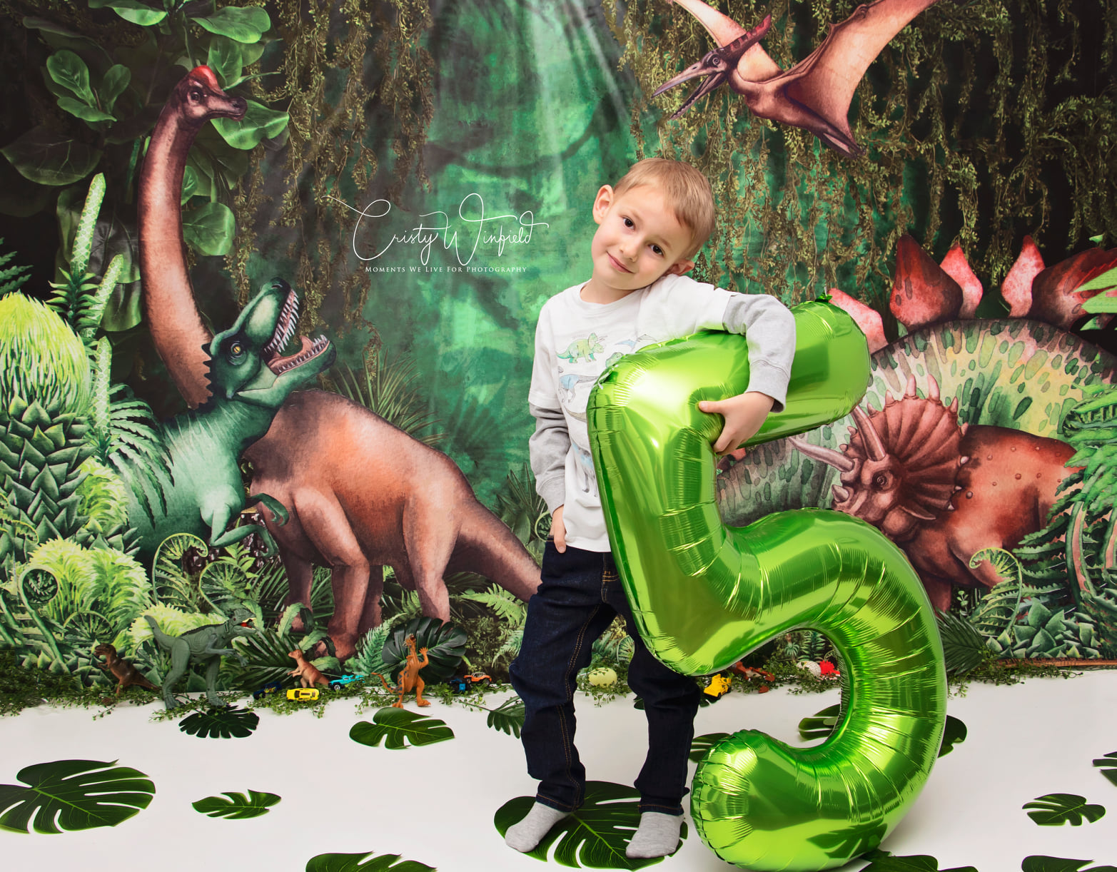 Kate Summer Jungle Adventure Dinosaurs Backdrop Designed by Mandy Ringe Photography - Kate Backdrop