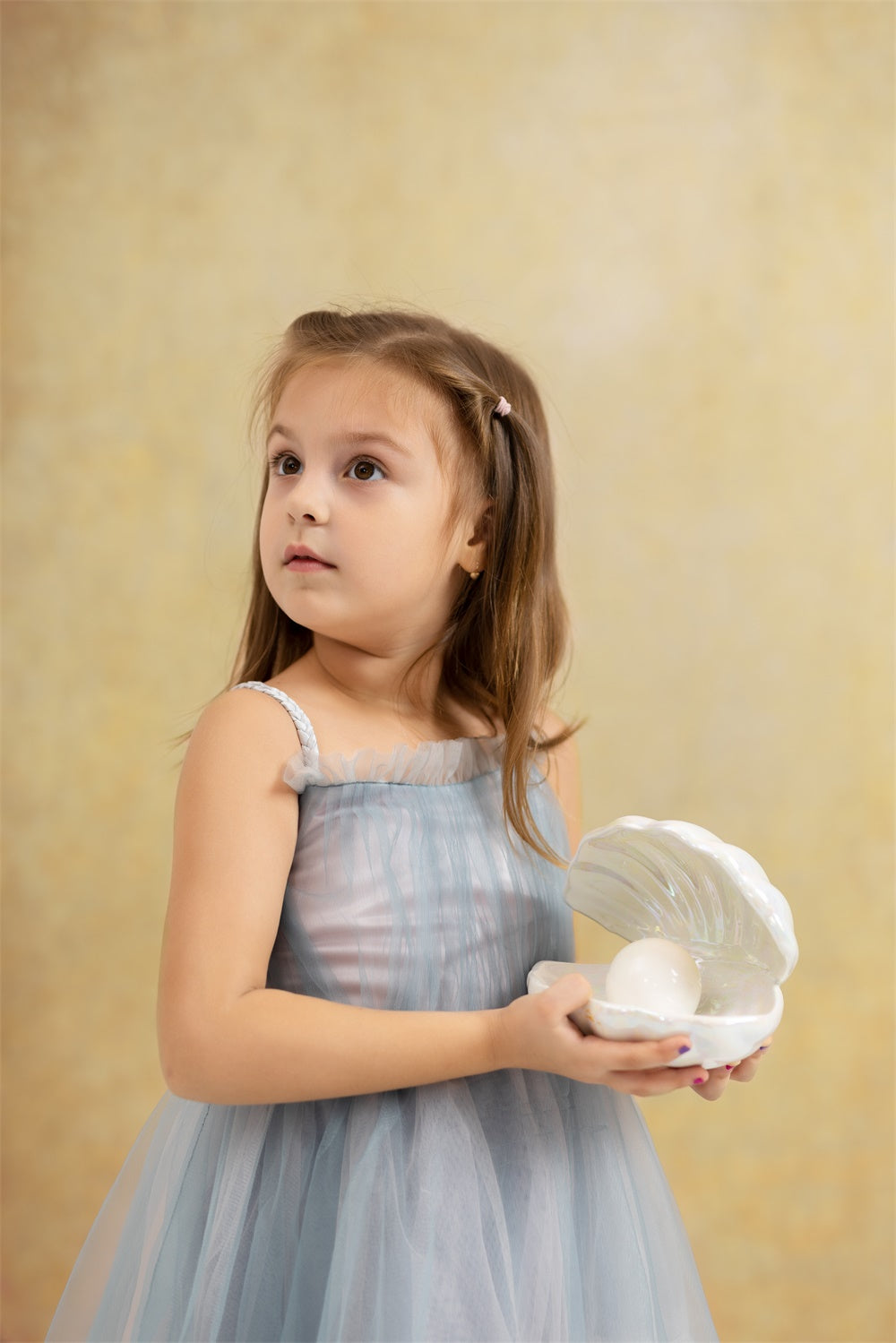 Kate Abstract Cream/Abstract Blue Collapsible Backdrop Photography 5X6.5ft(1.5x2m) - Kate Backdrop