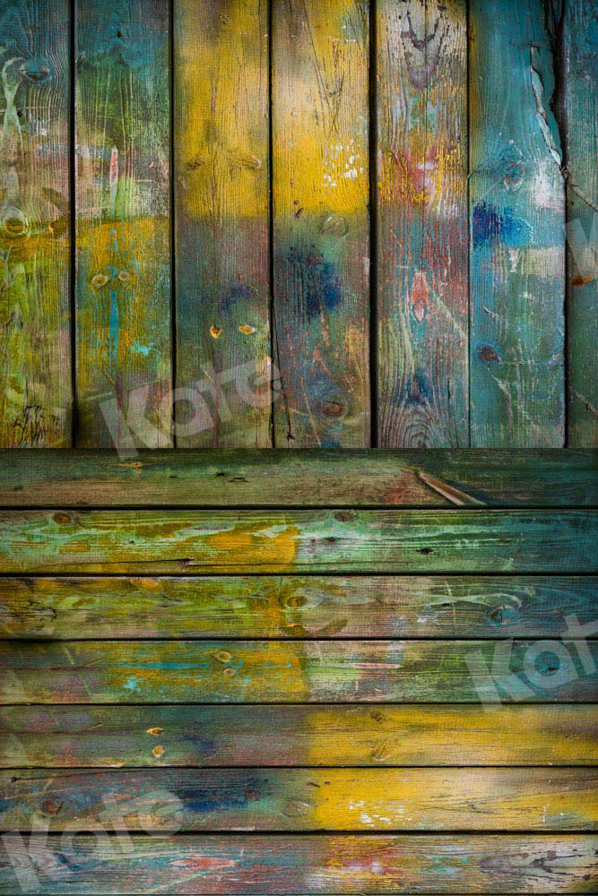 Kate Artistic Old Wood Plank Backdrop Designed by Chain Photography