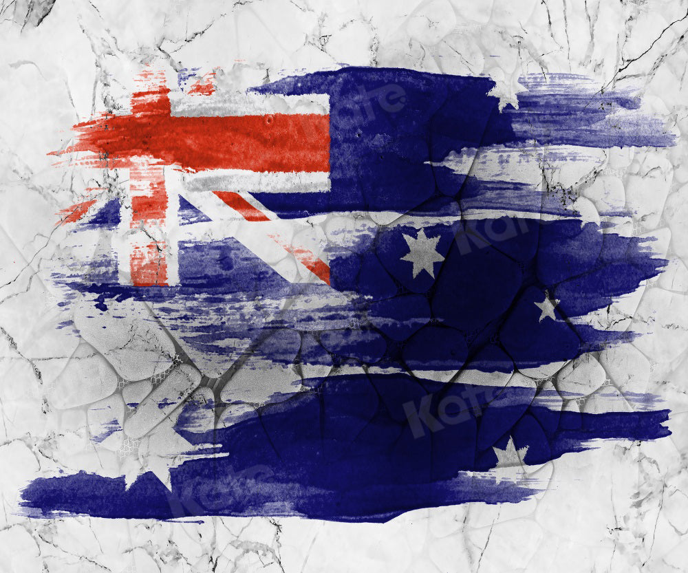 Fondo de bandera de Australia con grafitis vagos para fotografía.