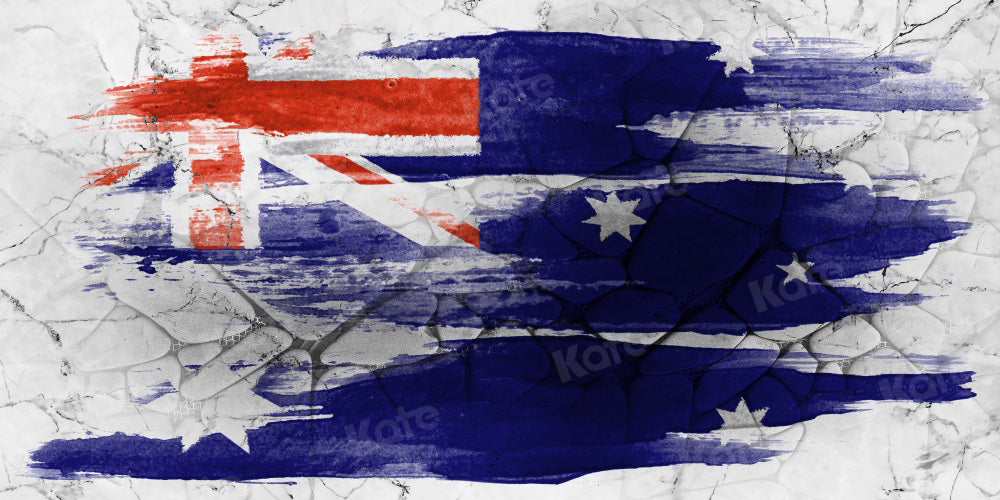 Fondo de bandera de Australia con grafitis vagos para fotografía.