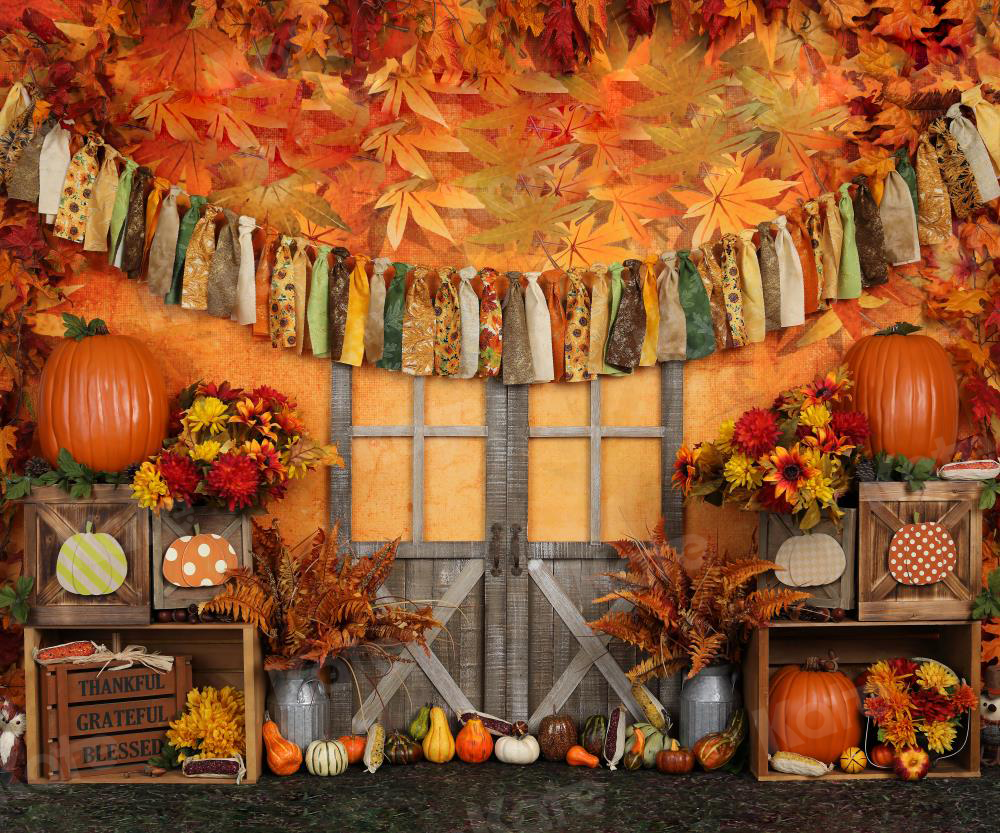 Kate Autumn Harvest Thanksgiving Backdrop for Photography - Kate Backdrop