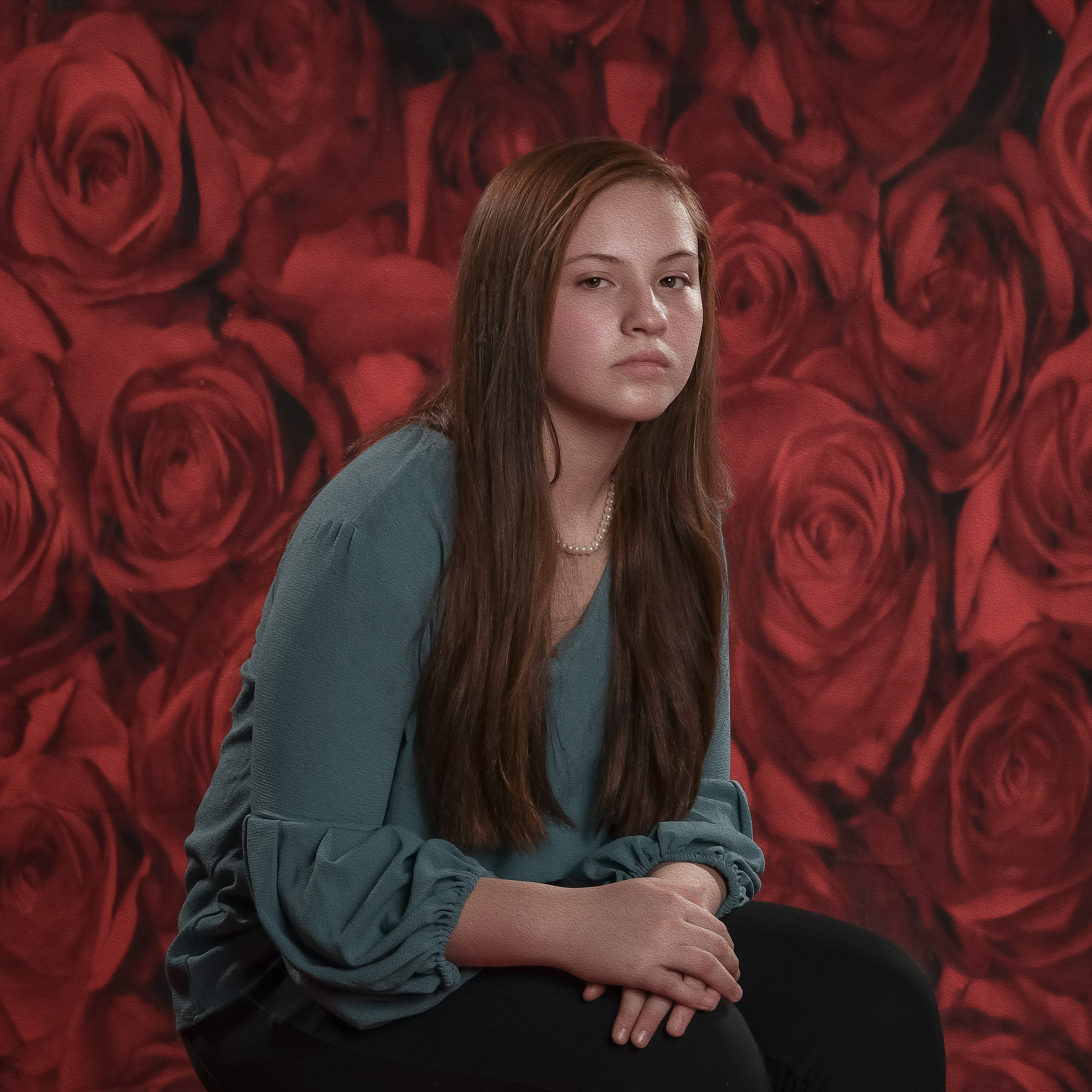 Kate Red Roses Valentine's Day Florals Photography Backdrop - Katebackdrop