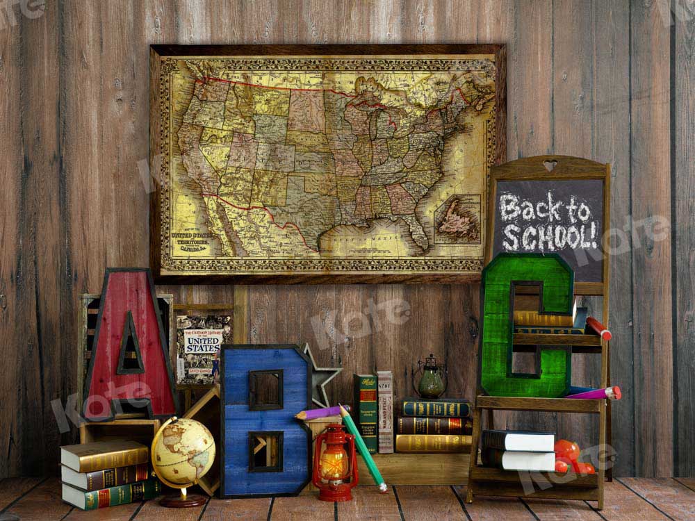 Kate Back to School Backdrop Geography Designed by Emetselch