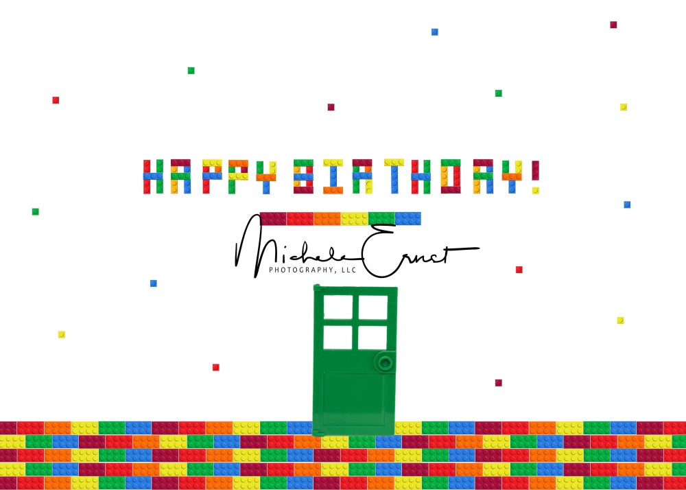 Panel de fondo de cumpleaños diseñado por Michele Ernst Photography