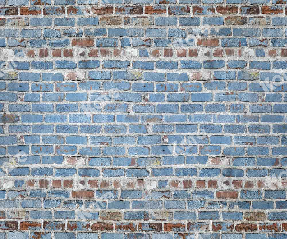 Fondo de pared de ladrillos azules de estilo retro diseñado por Kate