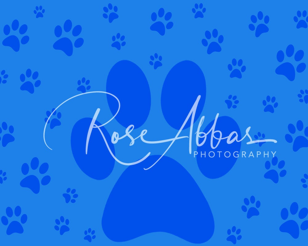 Kate Pet Backdrop Paw Print for Photography Designed By Rose Abbas