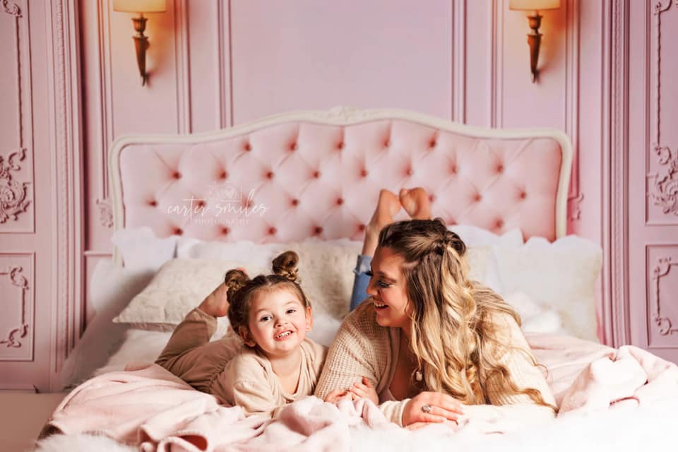 Kate Boudoir Pink Headboard Pink Wall Backdrop Designed by Chain Photography - Kate Backdrop